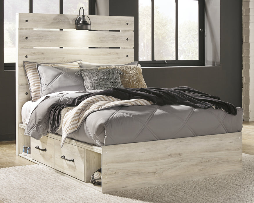 Cambeck  Panel Bed With 4 Storage Drawers