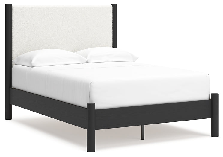 Ashley Express - Cadmori Full Upholstered Panel Bed with 2 Nightstands