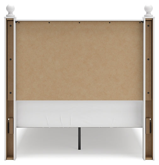 Mollviney Full Panel Storage Bed with Mirrored Dresser