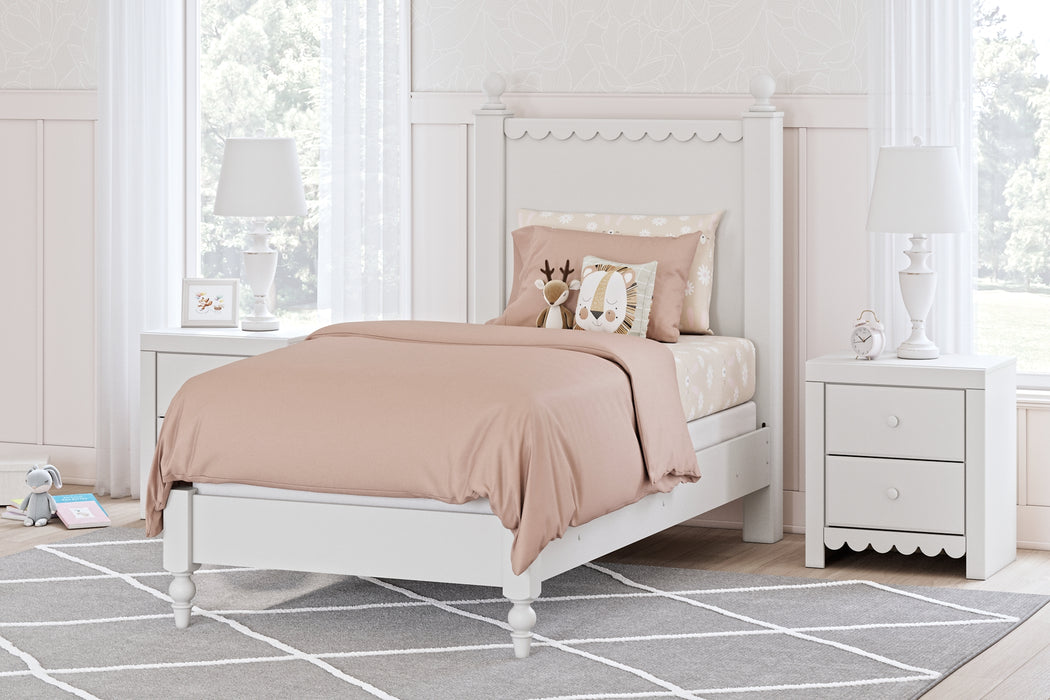Mollviney Twin Panel Bed with Dresser and Nightstand