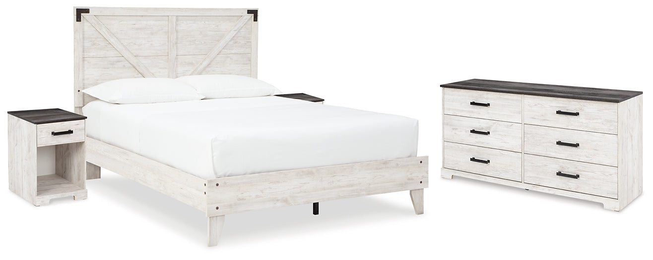 Ashley Express - Shawburn Queen Platform Bed with Dresser and 2 Nightstands