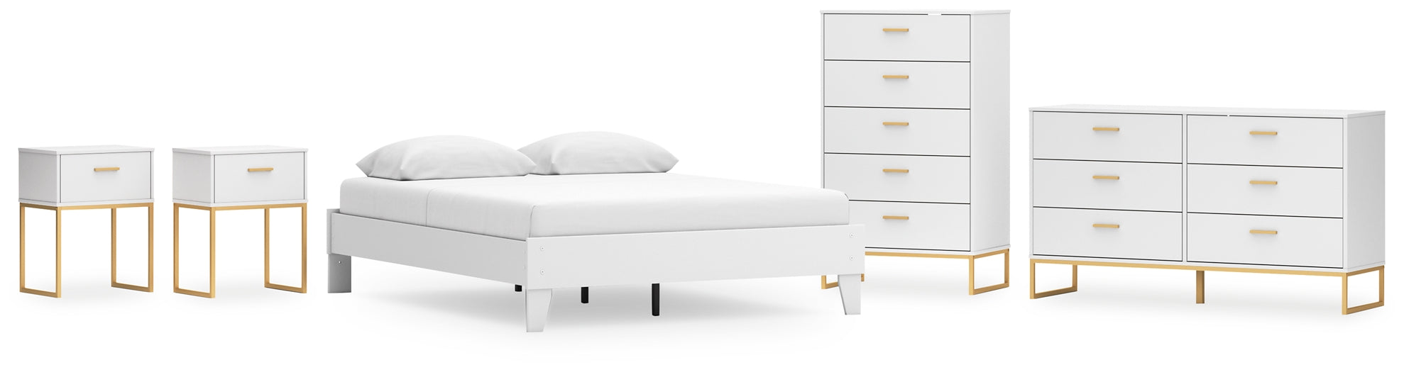 Ashley Express - Socalle Queen Platform Bed with Dresser, Chest and 2 Nightstands