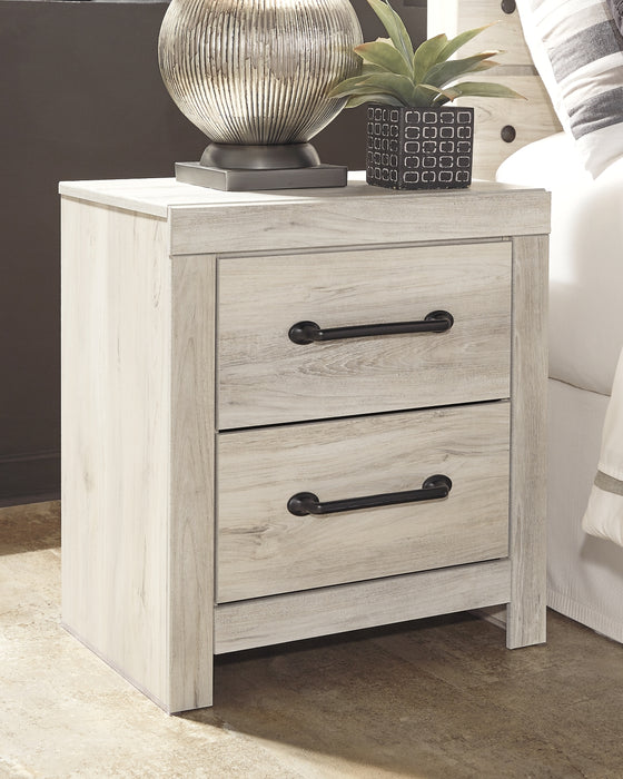 Cambeck Queen Upholstered Panel Bed with Mirrored Dresser, Chest and Nightstand